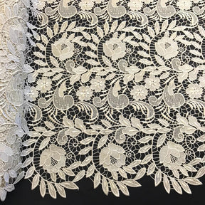 Tulip Guipure French Venice Lace Fabric SV574148 Champagne 1