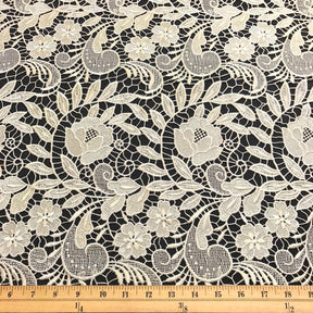 Tulip Guipure French Venice Lace Fabric SV574148 Champagne 3