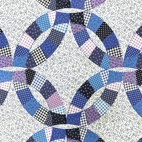 Circle Blue Print Sheeting Fabric SV573719 3