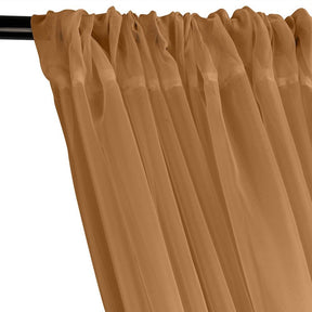 Sheer Voile Rod Pocket Curtains Coffee  2