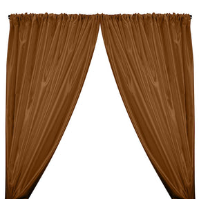 Charmeuse Satin Rod Pocket Curtains Copper 1