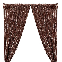 Rectangle Piano Sequins Rod Pocket Curtains Copper 1