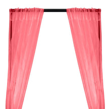 Crystal Organza Rod Pocket Curtains Coral 1