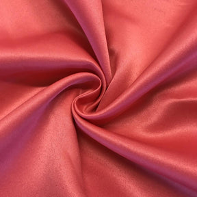 Matte Satin Peau De Soie Rod Pocket Curtains Coral 3