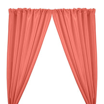 Stretch Taffeta Rod Pocket Curtains Coral 1