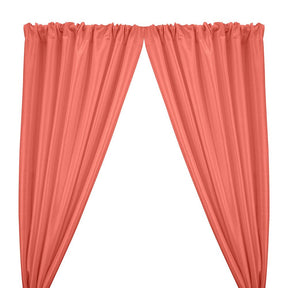 Stretch Taffeta Rod Pocket Curtains Coral 1