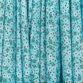 Cosmos Crepe De Chine Print Fabric SV577794 Cyan 2