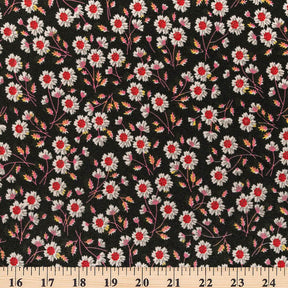 Cosmos Crepe De Chine Print Fabric SV577795 Black 3