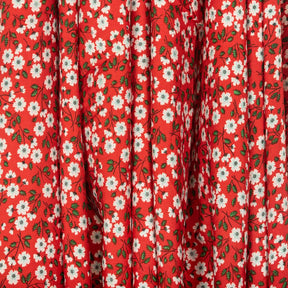 Cosmos Crepe De Chine Print Fabric SV577796 Red 2