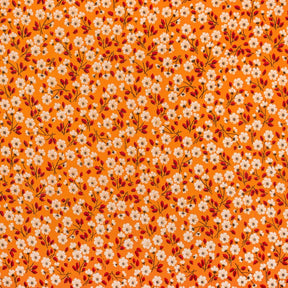 Cosmos Crepe De Chine Print Fabric SV577797 Orange 1