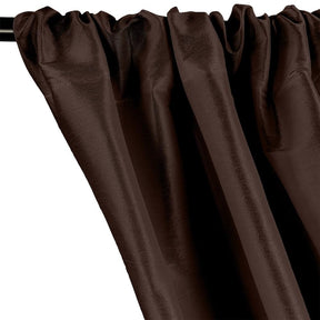 Polyester Dupioni Rod Pocket Curtains Dark Brown 46 Brown 2