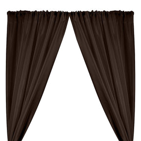 Polyester Dupioni Rod Pocket Curtains Dark Brown 46 Brown 1