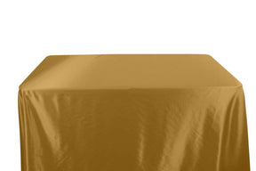 Charmeuse Satin 6 Feet Banquet Table Covers Dark Gold 1