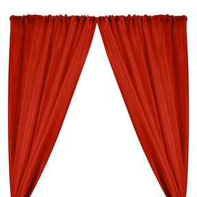 Polyester Dupioni Rod Pocket Curtains Dark Red 29 Dark Red 1