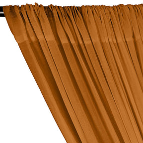 Cotton Voile Rod Pocket Curtains Dark Saffron 2