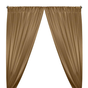 Crepe Back Satin Rod Pocket Curtains Dark Sand 1