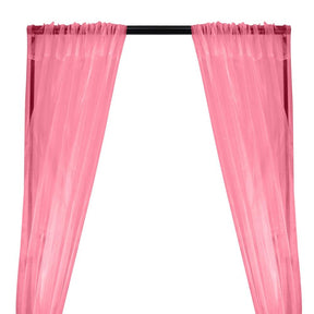 Crystal Organza Rod Pocket Curtains Dusty Rose 1