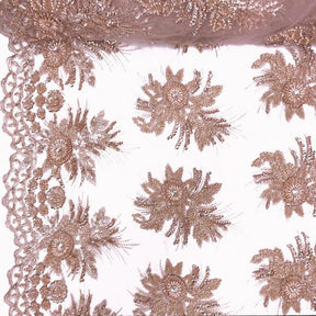 Gloriosa Bridal Lace Beaded Fabric SV573427 Dusty Rose 1