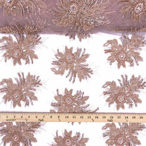 Gloriosa Bridal Lace Beaded Fabric SV573427 Dusty Rose 3