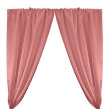 Matte Satin Peau De Soie Rod Pocket Curtains Dusty Rose 1