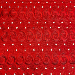 Eyelet Spiral Embroidery Fabric SV571099 Red 1
