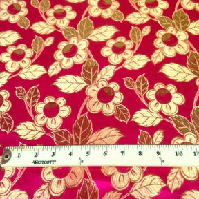 Daisy Metallic Brocade Fabric SV570773 Fuchsia / Gold 3