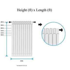 Rod Pocket Curtain Sizing Explanation Graphic