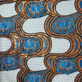 Floral Swirl Patch Chemical Lace Fabric Group