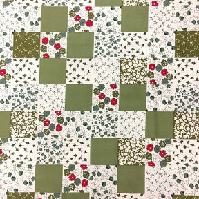 Flower Boxes Patch Sage Print Sheeting Fabric SV573726 2
