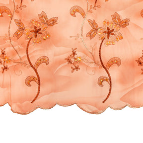 Forget Me Knot Floral Sequin Embroidery Fabric SV577777 Peach 2