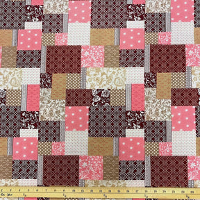 Foulard Patch Pink Print Sheeting Fabric SV573730 1