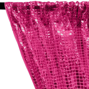 Hologram 8Mm Square Sequins Rod Pocket Curtains Fuchsia 2