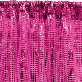 Hologram 8Mm Square Sequins Rod Pocket Curtains Fuchsia 3