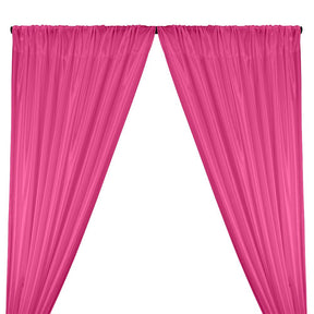 Poly China Silk Lining Rod Pocket Curtains Fuchsia 1