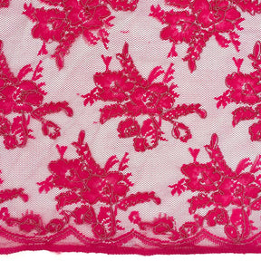 Fuchsia Queen Corded Lace Fabric SV576319 1