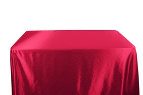 Stretch Charmeuse Satin 6 Feet Banquet Table Covers Fuchsia 1