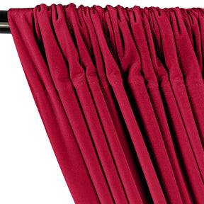 Stretch Velvet Rod Pocket Curtains Fuchsia 2