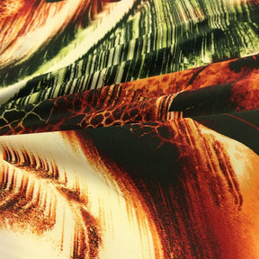 Claritza Red Printed Charmeuse Fabric SV574185 2