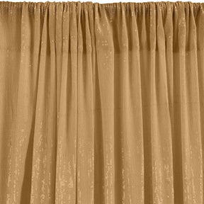 All Over Micro Sequins Starlight On Stretch Mesh Rod Pocket Curtains Gold 3