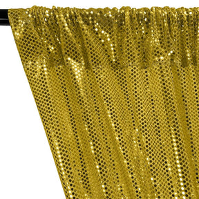 American Trans Knit Sequins Rod Pocket Curtains Gold 2