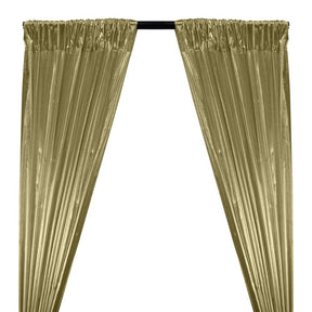 Tissue Lame Rod Pocket Curtains Gold And Black 1