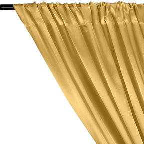 Charmeuse Satin Rod Pocket Curtains Gold 2