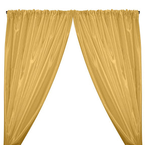 Charmeuse Satin Rod Pocket Curtains Gold 1