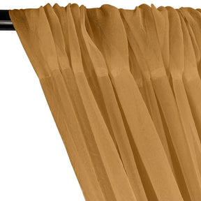 Crushed Sheer Voile Rod Pocket Curtains Gold 2