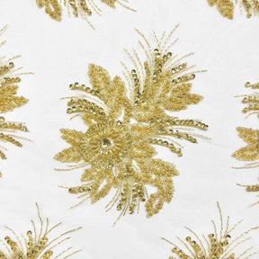 Gloriosa Bridal Lace Beaded Fabric SV573428 Gold 3
