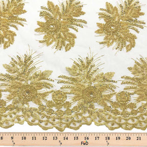 Gloriosa Bridal Lace Beaded Fabric SV573428 Gold 4