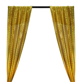 Hologram 8Mm Square Sequins Rod Pocket Curtains Gold 1