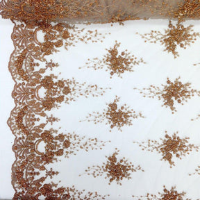 Spirit Bridal Lace Beaded Fabric SV570625 Gold 1