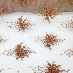 Spirit Bridal Lace Beaded Fabric SV570625 Gold 3