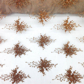 Spirit Bridal Lace Beaded Fabric SV570625 Gold 5